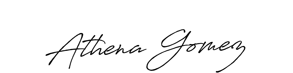 How to make Athena Gomez name signature. Use Antro_Vectra_Bolder style for creating short signs online. This is the latest handwritten sign. Athena Gomez signature style 7 images and pictures png