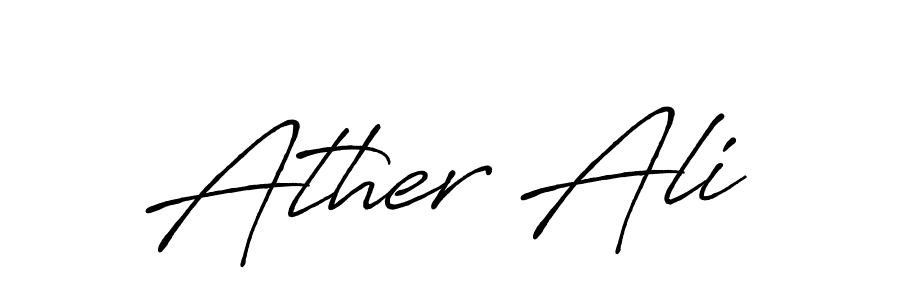 Similarly Antro_Vectra_Bolder is the best handwritten signature design. Signature creator online .You can use it as an online autograph creator for name Ather Ali. Ather Ali signature style 7 images and pictures png