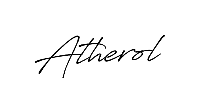 Use a signature maker to create a handwritten signature online. With this signature software, you can design (Antro_Vectra_Bolder) your own signature for name Atherol. Atherol signature style 7 images and pictures png