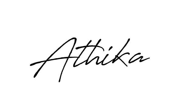 Use a signature maker to create a handwritten signature online. With this signature software, you can design (Antro_Vectra_Bolder) your own signature for name Athika. Athika signature style 7 images and pictures png