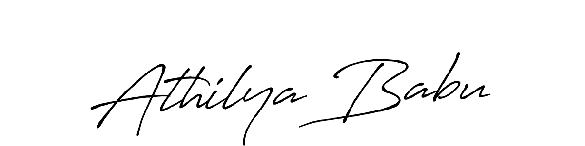 How to make Athilya Babu name signature. Use Antro_Vectra_Bolder style for creating short signs online. This is the latest handwritten sign. Athilya Babu signature style 7 images and pictures png