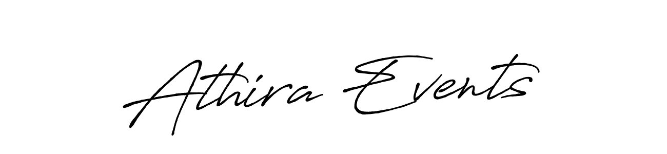 The best way (Antro_Vectra_Bolder) to make a short signature is to pick only two or three words in your name. The name Athira Events include a total of six letters. For converting this name. Athira Events signature style 7 images and pictures png