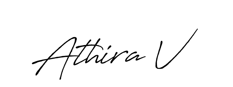 How to make Athira V signature? Antro_Vectra_Bolder is a professional autograph style. Create handwritten signature for Athira V name. Athira V signature style 7 images and pictures png