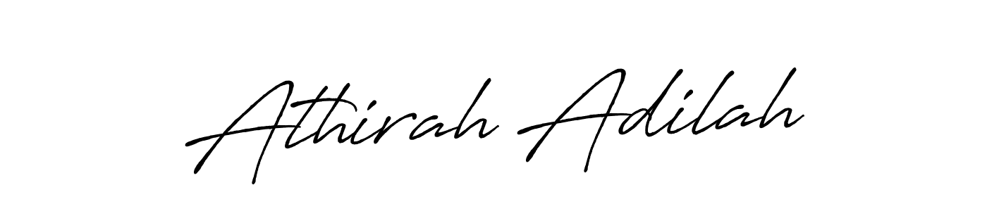 Antro_Vectra_Bolder is a professional signature style that is perfect for those who want to add a touch of class to their signature. It is also a great choice for those who want to make their signature more unique. Get Athirah Adilah name to fancy signature for free. Athirah Adilah signature style 7 images and pictures png