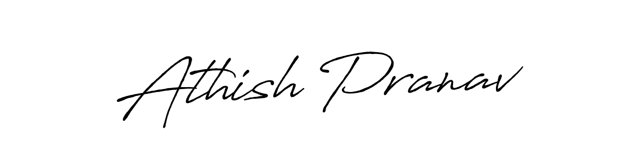 Create a beautiful signature design for name Athish Pranav. With this signature (Antro_Vectra_Bolder) fonts, you can make a handwritten signature for free. Athish Pranav signature style 7 images and pictures png