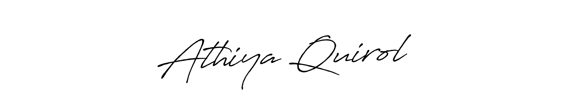Design your own signature with our free online signature maker. With this signature software, you can create a handwritten (Antro_Vectra_Bolder) signature for name Athiya Quirol♥️. Athiya Quirol♥️ signature style 7 images and pictures png