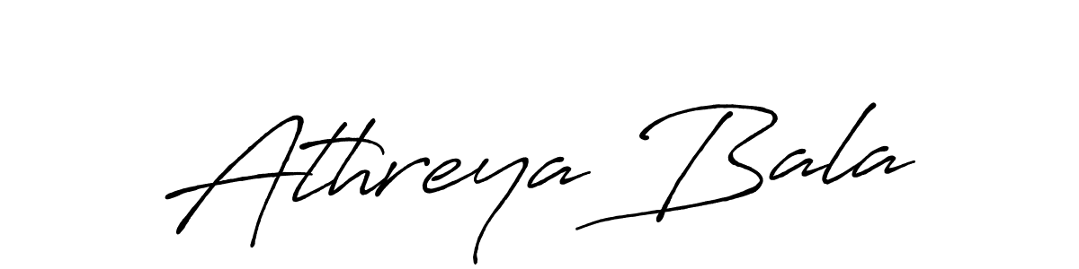 How to make Athreya Bala name signature. Use Antro_Vectra_Bolder style for creating short signs online. This is the latest handwritten sign. Athreya Bala signature style 7 images and pictures png
