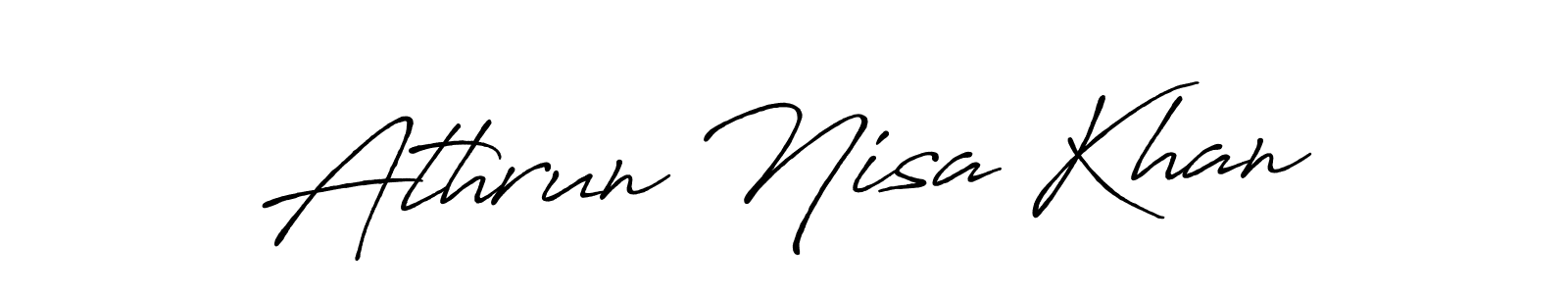 Make a beautiful signature design for name Athrun Nisa Khan. Use this online signature maker to create a handwritten signature for free. Athrun Nisa Khan signature style 7 images and pictures png