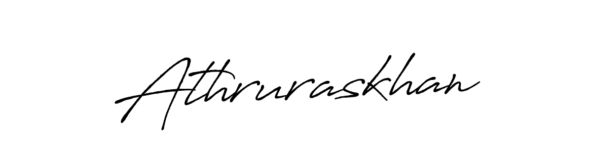 Design your own signature with our free online signature maker. With this signature software, you can create a handwritten (Antro_Vectra_Bolder) signature for name Athruraskhan. Athruraskhan signature style 7 images and pictures png