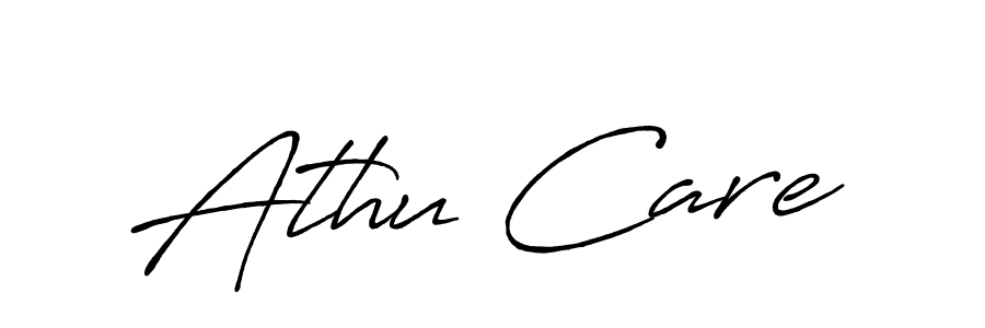 Make a beautiful signature design for name Athu Care. With this signature (Antro_Vectra_Bolder) style, you can create a handwritten signature for free. Athu Care signature style 7 images and pictures png