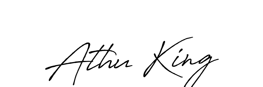 Make a beautiful signature design for name Athu King. Use this online signature maker to create a handwritten signature for free. Athu King signature style 7 images and pictures png