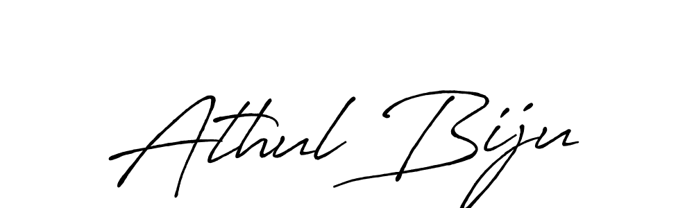 Use a signature maker to create a handwritten signature online. With this signature software, you can design (Antro_Vectra_Bolder) your own signature for name Athul Biju. Athul Biju signature style 7 images and pictures png