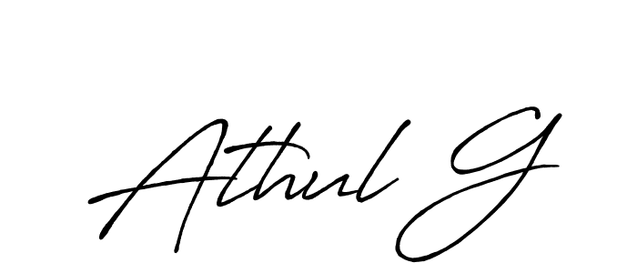 Similarly Antro_Vectra_Bolder is the best handwritten signature design. Signature creator online .You can use it as an online autograph creator for name Athul G. Athul G signature style 7 images and pictures png