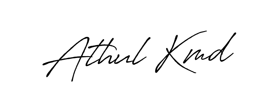 Create a beautiful signature design for name Athul Kmd. With this signature (Antro_Vectra_Bolder) fonts, you can make a handwritten signature for free. Athul Kmd signature style 7 images and pictures png