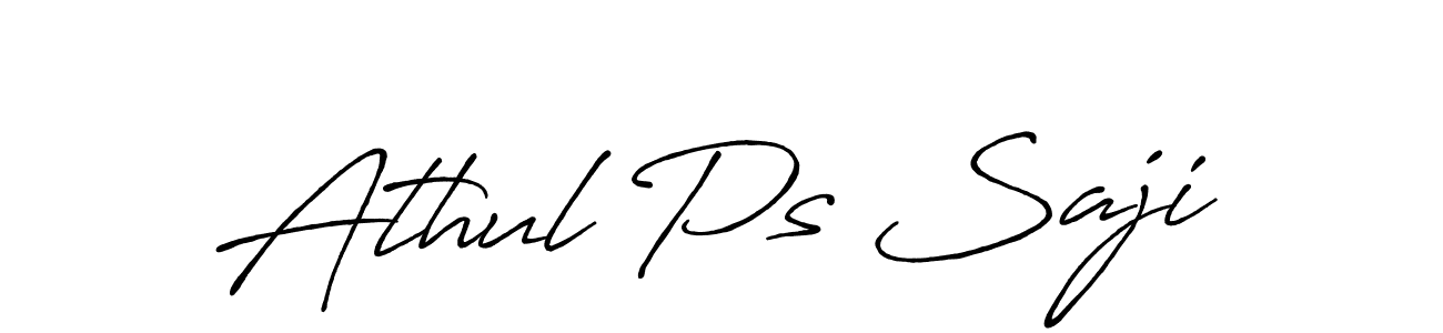 Athul Ps Saji stylish signature style. Best Handwritten Sign (Antro_Vectra_Bolder) for my name. Handwritten Signature Collection Ideas for my name Athul Ps Saji. Athul Ps Saji signature style 7 images and pictures png