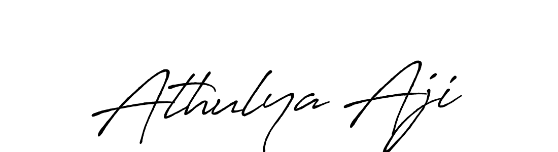 Make a beautiful signature design for name Athulya Aji. With this signature (Antro_Vectra_Bolder) style, you can create a handwritten signature for free. Athulya Aji signature style 7 images and pictures png