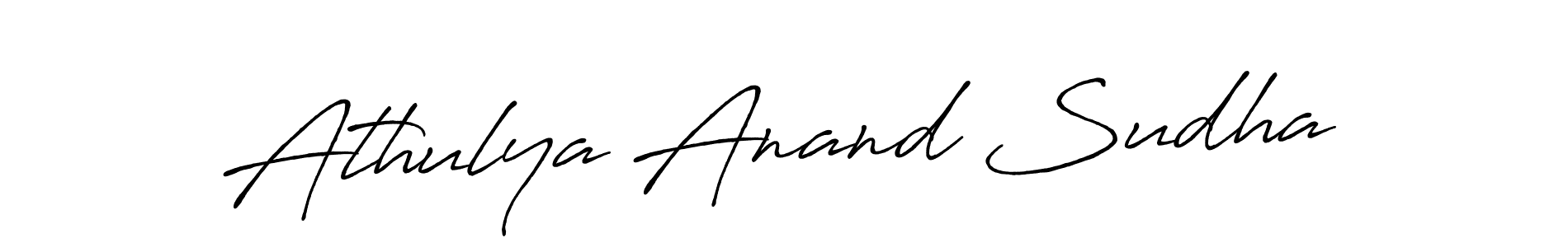 Design your own signature with our free online signature maker. With this signature software, you can create a handwritten (Antro_Vectra_Bolder) signature for name Athulya Anand Sudha. Athulya Anand Sudha signature style 7 images and pictures png