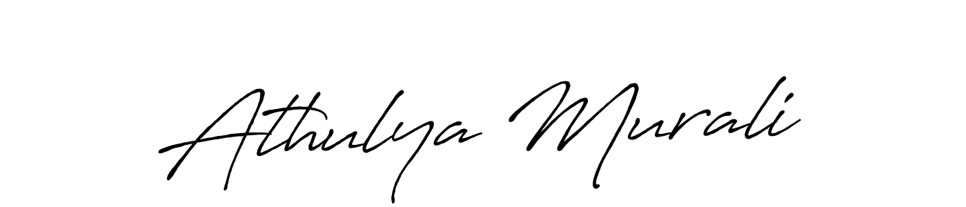 Make a beautiful signature design for name Athulya Murali. With this signature (Antro_Vectra_Bolder) style, you can create a handwritten signature for free. Athulya Murali signature style 7 images and pictures png