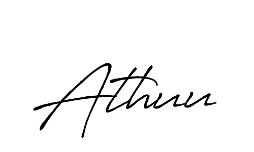 Use a signature maker to create a handwritten signature online. With this signature software, you can design (Antro_Vectra_Bolder) your own signature for name Athuu. Athuu signature style 7 images and pictures png