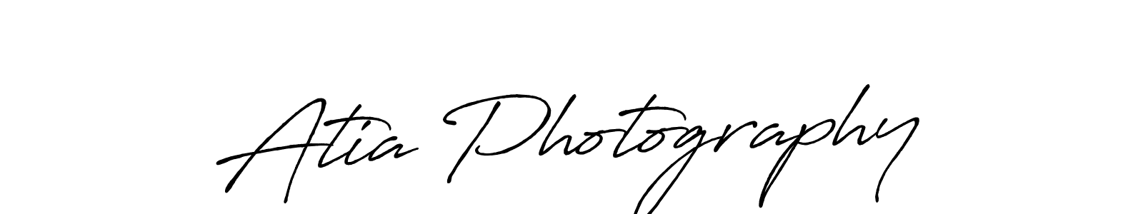 Create a beautiful signature design for name Atia Photography. With this signature (Antro_Vectra_Bolder) fonts, you can make a handwritten signature for free. Atia Photography signature style 7 images and pictures png