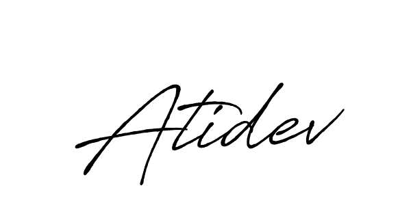 How to make Atidev name signature. Use Antro_Vectra_Bolder style for creating short signs online. This is the latest handwritten sign. Atidev signature style 7 images and pictures png