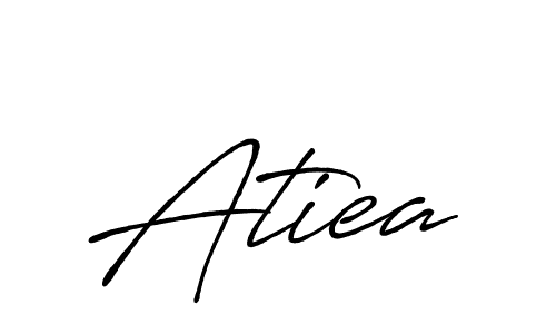 How to make Atiea name signature. Use Antro_Vectra_Bolder style for creating short signs online. This is the latest handwritten sign. Atiea signature style 7 images and pictures png