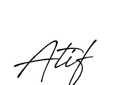How to make Atif name signature. Use Antro_Vectra_Bolder style for creating short signs online. This is the latest handwritten sign. Atif signature style 7 images and pictures png