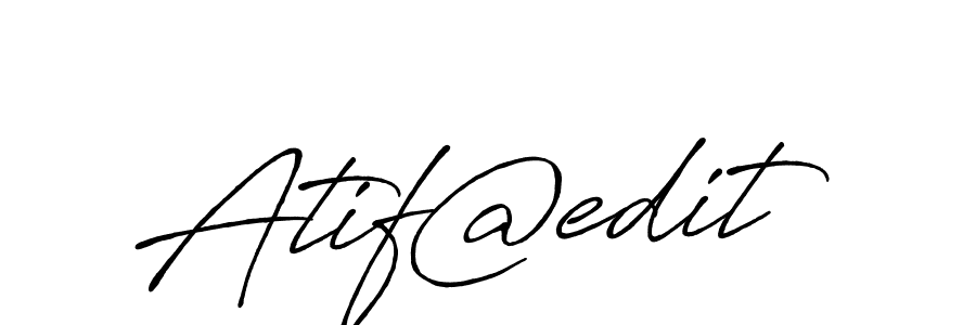 Create a beautiful signature design for name Atif@edit. With this signature (Antro_Vectra_Bolder) fonts, you can make a handwritten signature for free. Atif@edit signature style 7 images and pictures png
