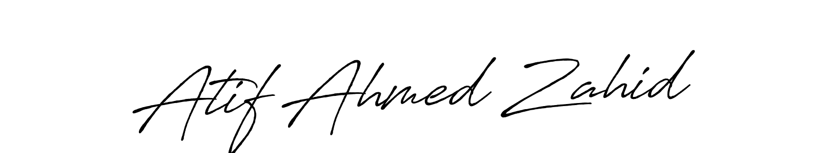 How to make Atif Ahmed Zahid signature? Antro_Vectra_Bolder is a professional autograph style. Create handwritten signature for Atif Ahmed Zahid name. Atif Ahmed Zahid signature style 7 images and pictures png