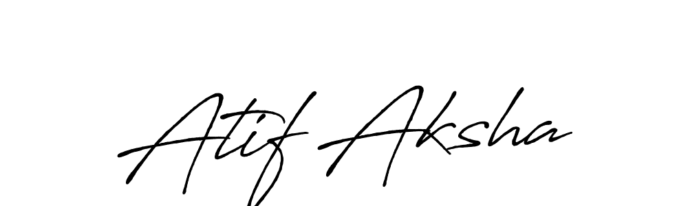You can use this online signature creator to create a handwritten signature for the name Atif Aksha. This is the best online autograph maker. Atif Aksha signature style 7 images and pictures png