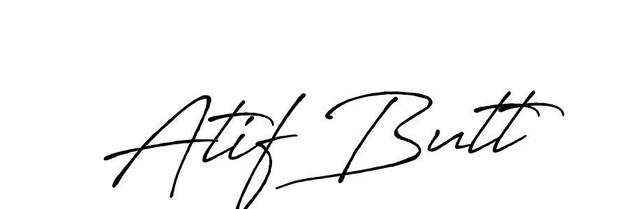 How to make Atif Butt name signature. Use Antro_Vectra_Bolder style for creating short signs online. This is the latest handwritten sign. Atif Butt signature style 7 images and pictures png