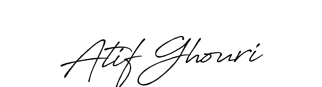 Atif Ghouri stylish signature style. Best Handwritten Sign (Antro_Vectra_Bolder) for my name. Handwritten Signature Collection Ideas for my name Atif Ghouri. Atif Ghouri signature style 7 images and pictures png