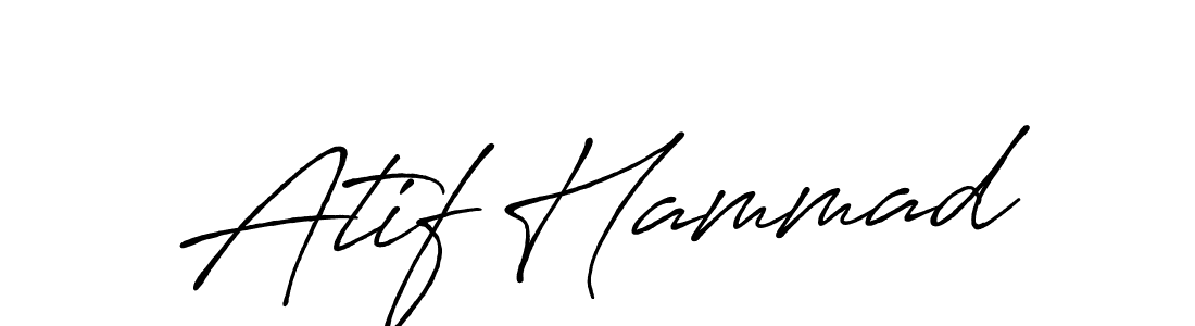 Use a signature maker to create a handwritten signature online. With this signature software, you can design (Antro_Vectra_Bolder) your own signature for name Atif Hammad. Atif Hammad signature style 7 images and pictures png