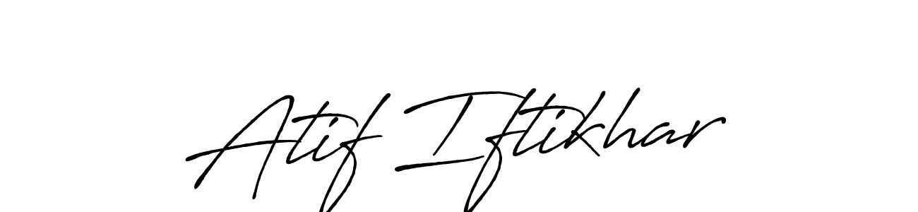 The best way (Antro_Vectra_Bolder) to make a short signature is to pick only two or three words in your name. The name Atif Iftikhar include a total of six letters. For converting this name. Atif Iftikhar signature style 7 images and pictures png