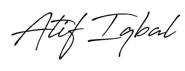 This is the best signature style for the Atif Iqbal name. Also you like these signature font (Antro_Vectra_Bolder). Mix name signature. Atif Iqbal signature style 7 images and pictures png