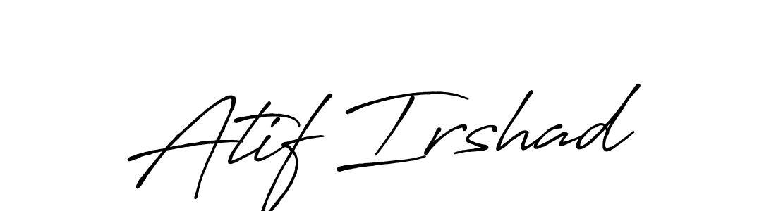 How to make Atif Irshad name signature. Use Antro_Vectra_Bolder style for creating short signs online. This is the latest handwritten sign. Atif Irshad signature style 7 images and pictures png