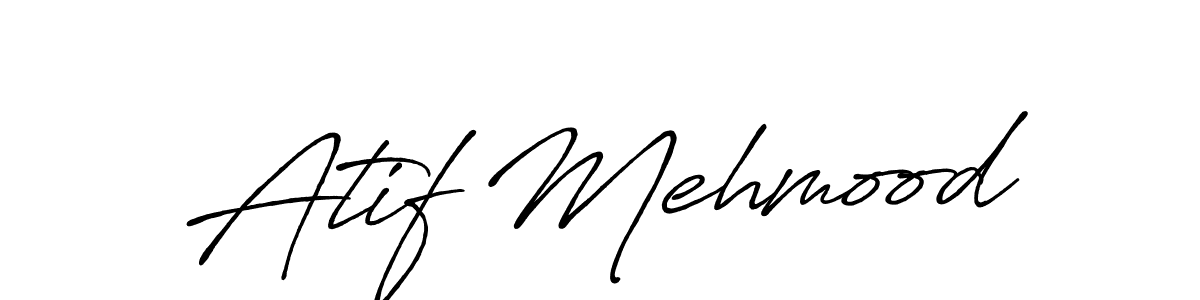 Design your own signature with our free online signature maker. With this signature software, you can create a handwritten (Antro_Vectra_Bolder) signature for name Atif Mehmood. Atif Mehmood signature style 7 images and pictures png