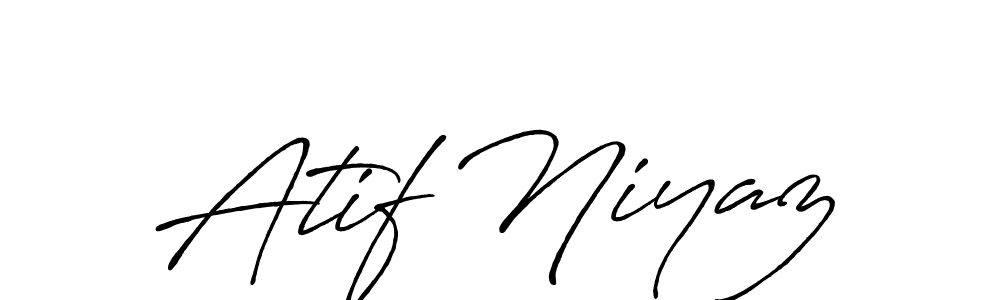 Use a signature maker to create a handwritten signature online. With this signature software, you can design (Antro_Vectra_Bolder) your own signature for name Atif Niyaz. Atif Niyaz signature style 7 images and pictures png