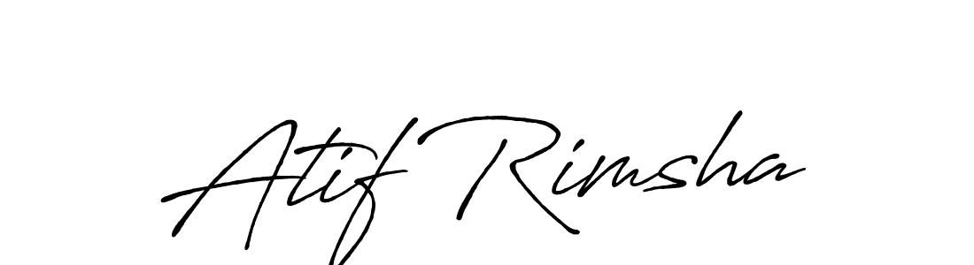 How to make Atif Rimsha signature? Antro_Vectra_Bolder is a professional autograph style. Create handwritten signature for Atif Rimsha name. Atif Rimsha signature style 7 images and pictures png