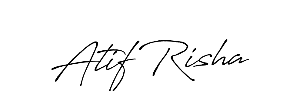 This is the best signature style for the Atif Risha name. Also you like these signature font (Antro_Vectra_Bolder). Mix name signature. Atif Risha signature style 7 images and pictures png