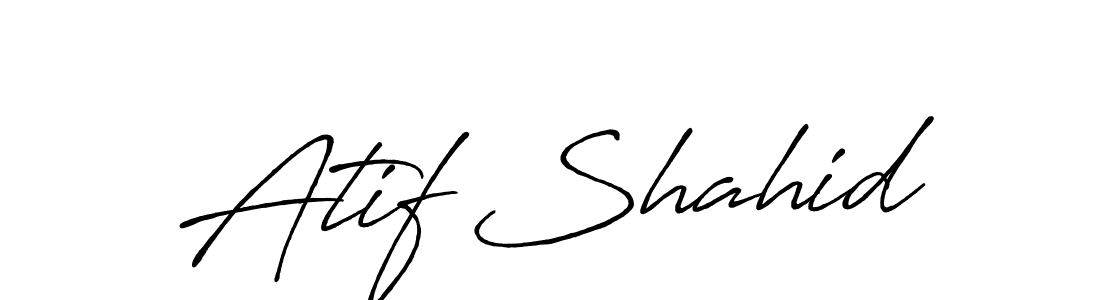 Design your own signature with our free online signature maker. With this signature software, you can create a handwritten (Antro_Vectra_Bolder) signature for name Atif Shahid. Atif Shahid signature style 7 images and pictures png