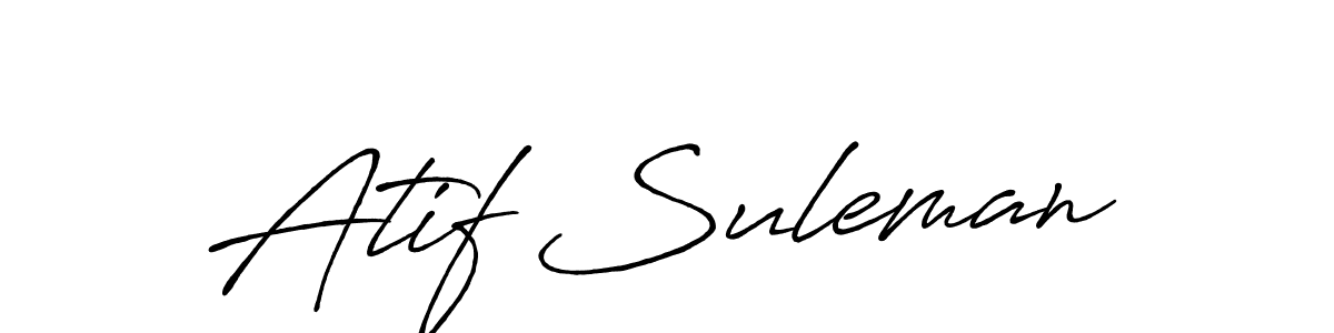 Use a signature maker to create a handwritten signature online. With this signature software, you can design (Antro_Vectra_Bolder) your own signature for name Atif Suleman. Atif Suleman signature style 7 images and pictures png