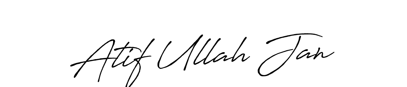 Also we have Atif Ullah Jan name is the best signature style. Create professional handwritten signature collection using Antro_Vectra_Bolder autograph style. Atif Ullah Jan signature style 7 images and pictures png