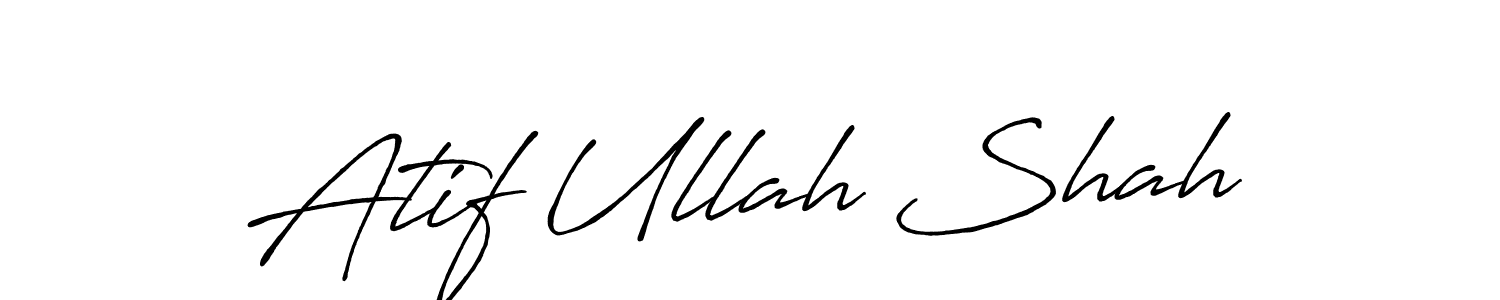 How to make Atif Ullah Shah name signature. Use Antro_Vectra_Bolder style for creating short signs online. This is the latest handwritten sign. Atif Ullah Shah signature style 7 images and pictures png