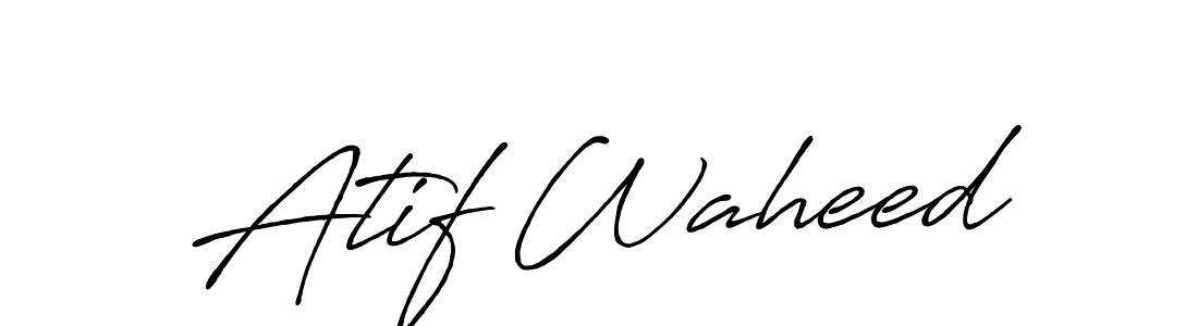 Also we have Atif Waheed name is the best signature style. Create professional handwritten signature collection using Antro_Vectra_Bolder autograph style. Atif Waheed signature style 7 images and pictures png