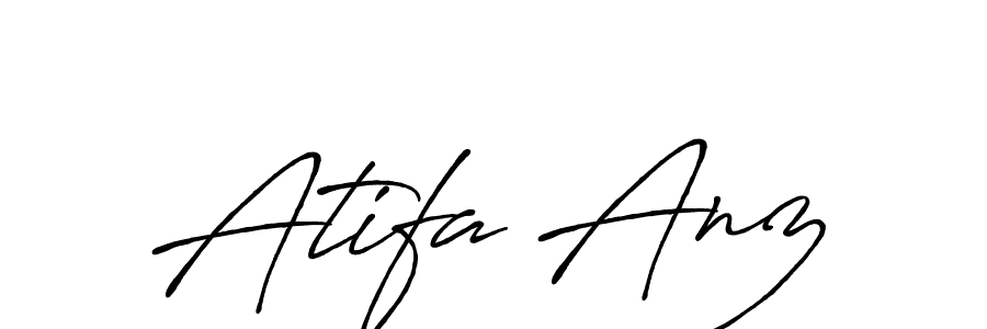 Antro_Vectra_Bolder is a professional signature style that is perfect for those who want to add a touch of class to their signature. It is also a great choice for those who want to make their signature more unique. Get Atifa Anz name to fancy signature for free. Atifa Anz signature style 7 images and pictures png