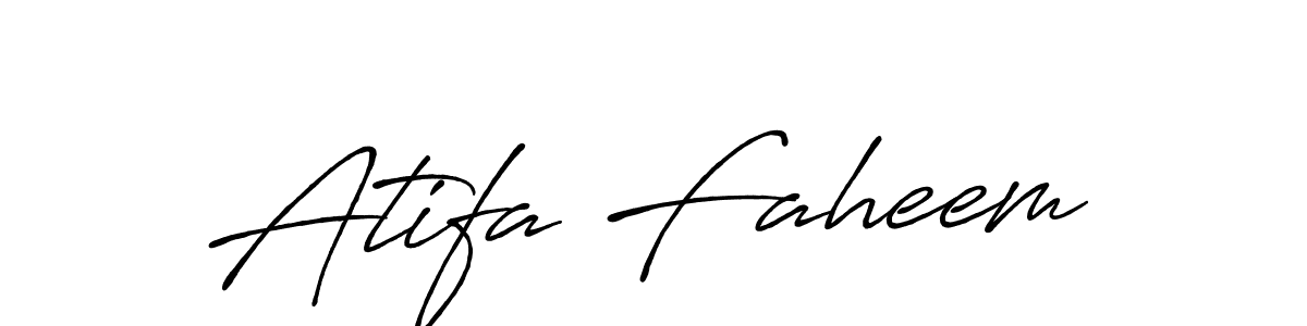 How to make Atifa Faheem signature? Antro_Vectra_Bolder is a professional autograph style. Create handwritten signature for Atifa Faheem name. Atifa Faheem signature style 7 images and pictures png