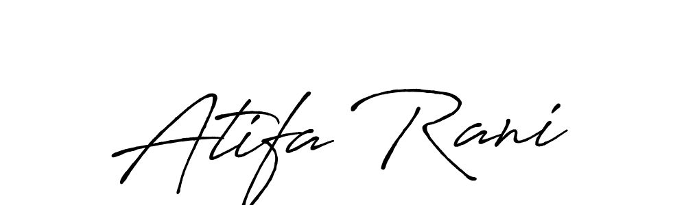 You can use this online signature creator to create a handwritten signature for the name Atifa Rani. This is the best online autograph maker. Atifa Rani signature style 7 images and pictures png