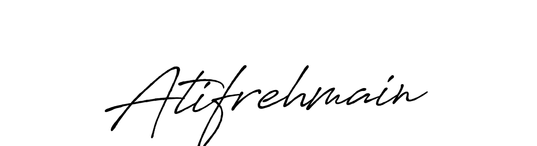 Also we have Atifrehmain name is the best signature style. Create professional handwritten signature collection using Antro_Vectra_Bolder autograph style. Atifrehmain signature style 7 images and pictures png