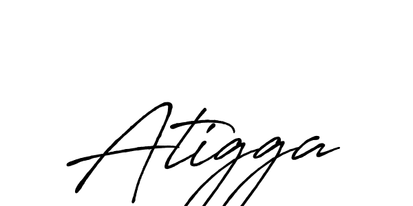 How to make Atigga signature? Antro_Vectra_Bolder is a professional autograph style. Create handwritten signature for Atigga name. Atigga signature style 7 images and pictures png
